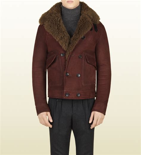 gucci mink jacket|gucci shearling coat men's.